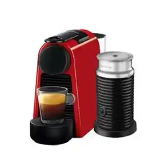 Cafetera nespresso essenza mini d30 0.6 litros roja + aeroccino