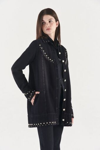 Vesna Chaqueta moultrie negro denim oferta