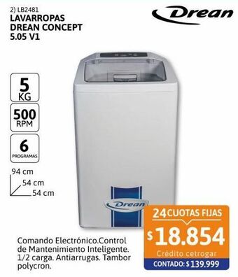 Cetrogar Lavarropas drean oferta
