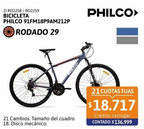 Bicicleta philco online r29