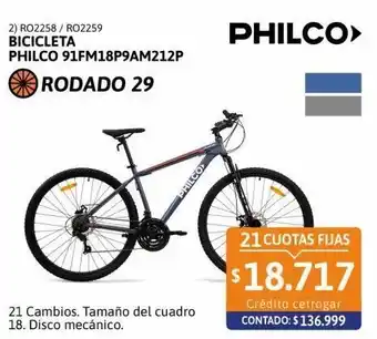 Cetrogar Bicicleta philco oferta