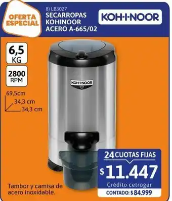 Cetrogar Secarropas koh-i-noor oferta