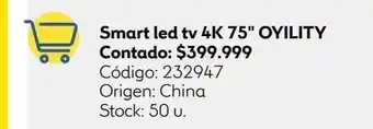 Coppel Smart tv led 75 oyility oferta