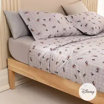 Arredo Juego de sábanas queen size cuadrille mickey vintage oferta