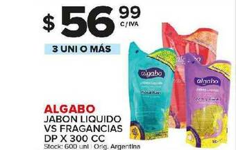 Carrefour Maxi Algabo Jabon Liquido Vs Fragancias Dp x 300cc oferta