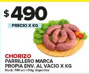 Carrefour Maxi Chorizo Parrillero Marca Propia Env. Al Vacio oferta