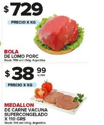 Carrefour Maxi Bola De Lomo Porc Medallon De Carne Vacuna Supercongelado oferta