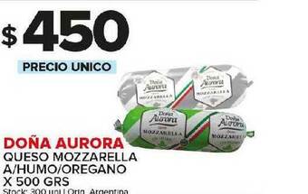 Carrefour Maxi Doña Aurora Queso Mozzarella A Humo Oregano x 500grs oferta