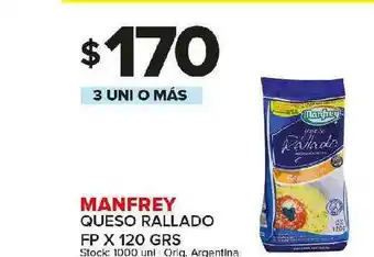 Carrefour Maxi Manfrey Queso Rallado Fp x 120grs oferta