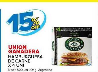 Carrefour Maxi Union Ganadera Hamburguesa De Carne oferta