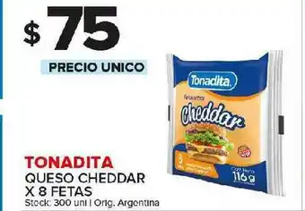 Carrefour Maxi Tonadita Queso Cheddar X 8 Fetas oferta