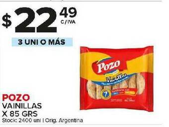 Carrefour Maxi Pozo Vainillas x 85grs oferta