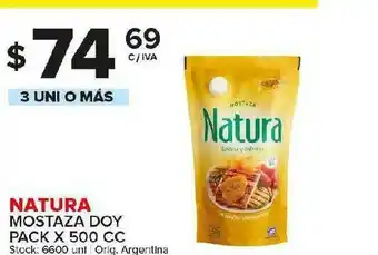 Carrefour Maxi Natura Mostaza Doy Pack x 500cc oferta