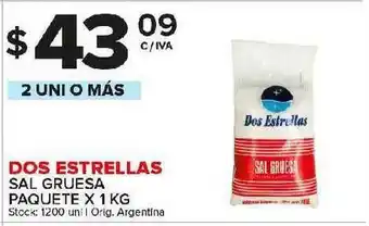 Carrefour Maxi Dos Estrellas Sal Gruesa x 1kg oferta