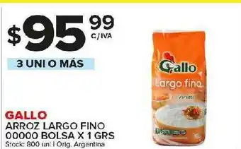 Carrefour Maxi Gallo Arroz Largo Fino 00000 Bolsa x 1grs oferta