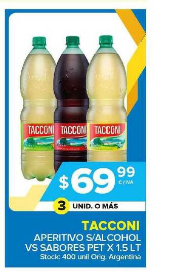 Carrefour Maxi Tacconi Aperitivo S Alcohol Vs Sabores x 1.5lt oferta