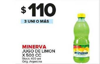Carrefour Maxi Minerva Jugo De Limon x 500cc oferta