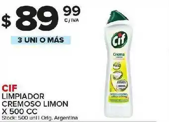Carrefour Maxi Cif Limpiador Cremoso Limon x 500cc oferta