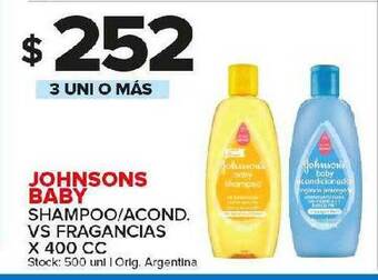 Carrefour Maxi Johnsons Baby Shampoo Acond. Vs Fragancias x 400cc oferta