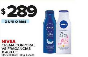 Carrefour Maxi Nivea Crema Corporal Vs Fragancias x 400cc oferta