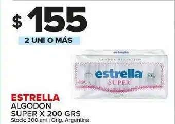 Carrefour Maxi Estrella Algodon Super x 200grs oferta