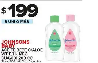 Carrefour Maxi Johnsons Baby Aceite Bebe C Aloe Vit E Humec Suavi oferta