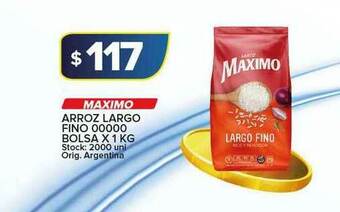 Carrefour Maxi Maximo Arroz Largo Fino 00000 Bolsa X 1 Kg oferta
