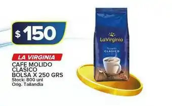 Carrefour Maxi La Virginia Cafe Molido Clasico Bolsa X 250 Grs oferta