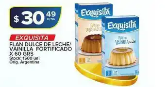 Carrefour Maxi Exquisita Flan Dulce De Leche-Vainilla Fortificado X 60 Grs oferta