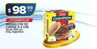 Carrefour Maxi Champion Medallon De Carne X 4 Uni oferta