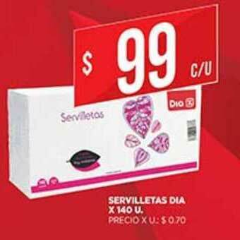 Servilletas Dia x 140u