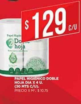 Supermercados DIA Papel Higienico Doble Hoja Dia x 4 u oferta