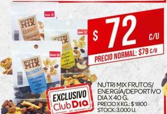 Supermercados DIA Nutri Mix Frutos Energia Deportivo Dia oferta