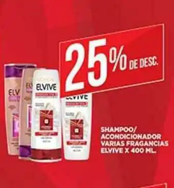 Supermercados DIA Shampoo Aconcidionador Varias Fragancias Elvive oferta