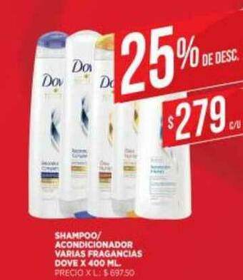 Supermercados DIA Shampoo Acondicionador Varias Fragancias Dove oferta