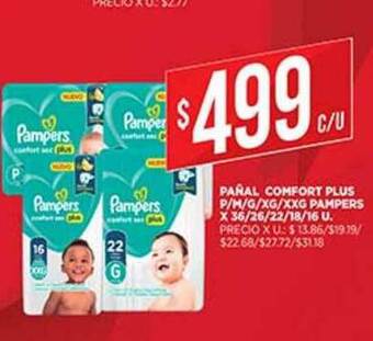 Supermercados DIA Pañal Comfort Plus Pampers oferta