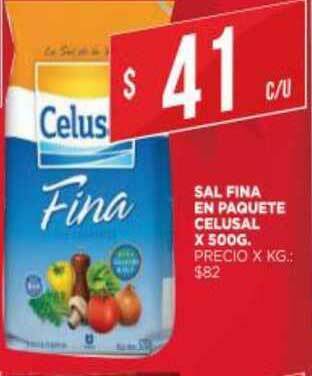 Supermercados DIA Sal Fina En Paquete Celusal x 500 g oferta