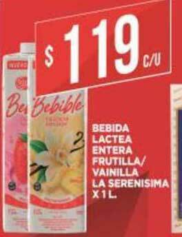 Supermercados DIA Bebida Lactea Entera Frutilla Vainilla La Serenisima oferta