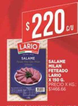Supermercados DIA Salame Milan Feteado Lario x 150 g oferta