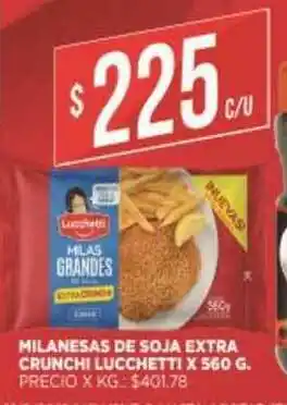 Supermercados DIA Milanesas De Soja Extra Crunchi Lucchetti x 560 g oferta