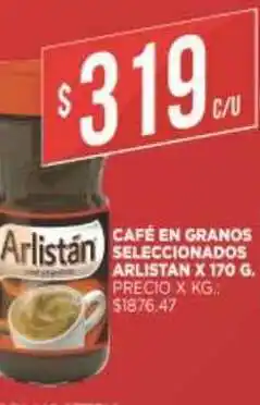 Supermercados DIA Café En Granos Seleccionados Arlistan x 170 g oferta