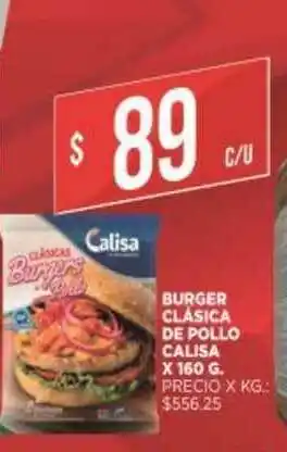 Supermercados DIA Burger Clasica De Pollo Calisa x 160 g oferta