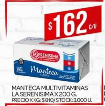 Supermercados DIA Manteca Multivitaminas La Serenisima oferta