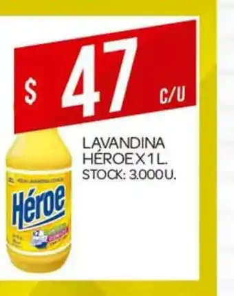 Supermercados DIA Lavandina Héroe x 1 L oferta