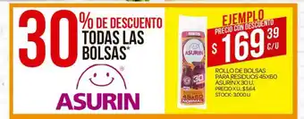 Supermercados DIA Rollo De Bolsas Para Residuos Asurin oferta