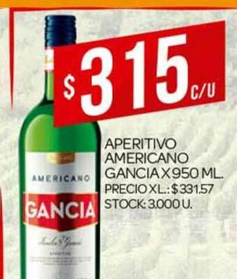 Supermercados DIA Aperitivo Americano Gancia x 950 ml oferta