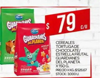 Supermercados DIA Cereales Tortuga De Chocolate Estrella Frutal Guardianes Del Planeta oferta