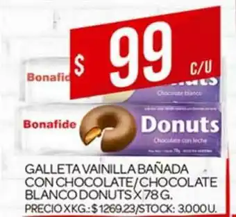 Supermercados DIA Galleta Vainilla Bañada Con Chocolate Chocolate Blanco Donuts oferta