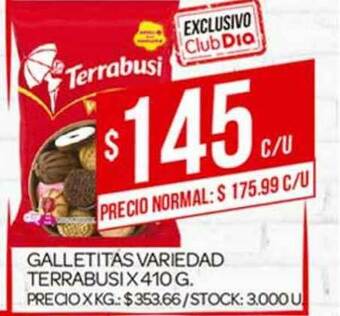 Supermercados DIA Galletitas Variedad Terrabusi x 410 g oferta