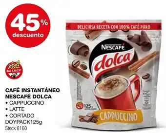 Atomo Conviene CAFÉ INSTANTÁNEO NESCAFÉ DOLCA • CAPPUCCINO • LATTE • CORTADO DOYPACK125g oferta